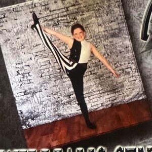 Chic Black and White Kids Dance Costume